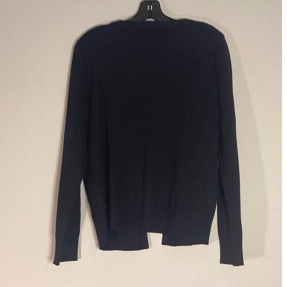 Vintage Glam Black Sequin Embellished Cardigan Sweater Sweaterworks  ~ Sz M/ L - Picture 7 of 7